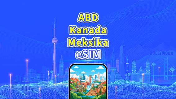 ABD / Kanada / Meksika 5G eSIM | Günlük / Toplam Veri Paketleri | 1–30 Gün | 24 Saatlik Ücretlendirme | QR Kod