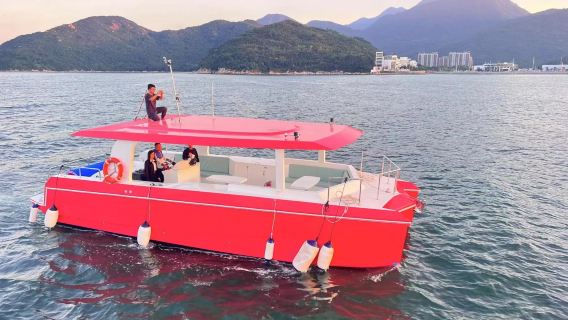 【深圳遊艇出海】深圳大梅沙網紅雙體船38尺包船出海