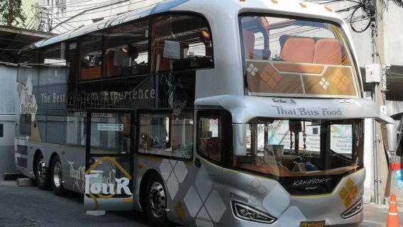 Bangkok Thai Bus Food Tour Thailändischer Sightseeing- und Gourmet-Doppeldecker-Reisebus