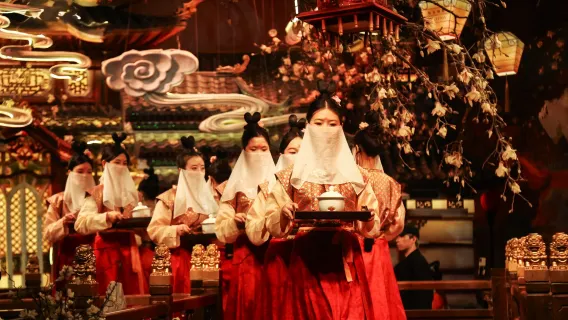 Tang Dynasty Immersive Palace Feast|Shanghai Flagship Store (Traditional Music and Dance Performance + Royal Visual and Culinary Feast + Optional Costume/Makeup Experience)