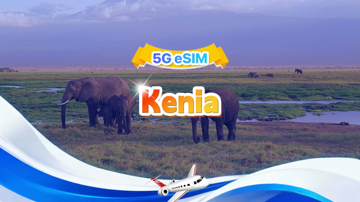 Kenia 4G eSIM| Gesamtpaket| Gesamt 1 GB – 30 GB| 3-30 Tage|QR-Code
