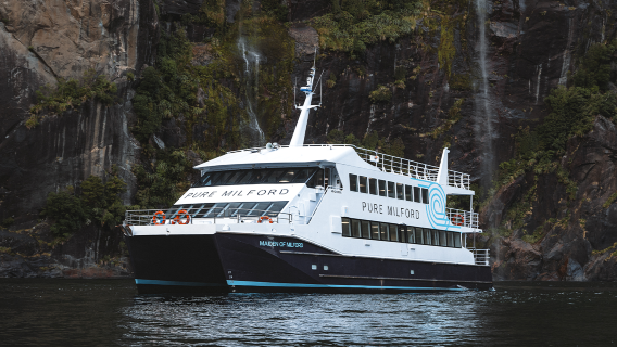 Perjalanan satu hari pulang pergi dari Queenstown ke Milford Sound termasuk makan siang dengan Pure Milford