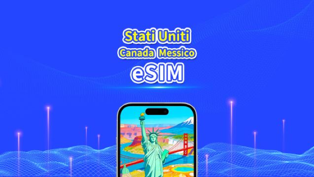 USA, Canada, Messico eSIM | 5G/4G | Pacchetto dati giornaliero/totale | 1–30 giorni | Fatturazione 24 ore | Codice QR