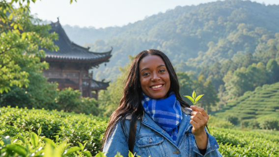 Zen e Chá · Viagem Lenta por Jiangnan | Templo Antigo de Lingyin + Experiência Completa do Chá Longjing + Fonte dos Sonhos de Hupao