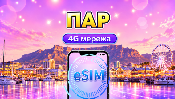 ПАР | 5G/4G eSIM | Щоденний пакет/Пакет даних | Тарифікація за календарний день | 1-30 днів | QR code