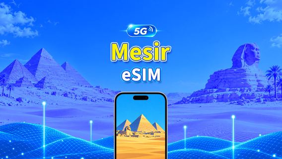 Mesir 5G eSIM  | 3 rangkaian | Menyokong AI & TikTok | Pelan Data Harian/Jumlah | 1–30 Hari | Pengebilan 24 Jam | Kod QR