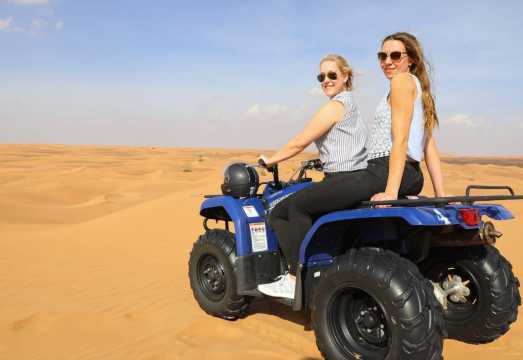 Dubai Desert Safari Adventure [Quad Biking + City Hotel Pickup + Camel Riding + Sunset Photography + BBQ Dinner]