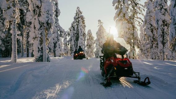 Levi: Easy Snowmobile Tour Perfect for Beginners