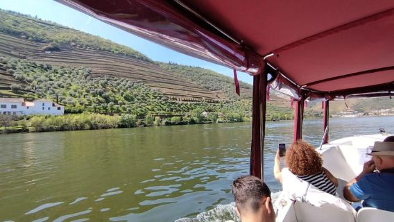Pinhão: gita in barca di 1 ora sul fiume Douro con vino di Porto