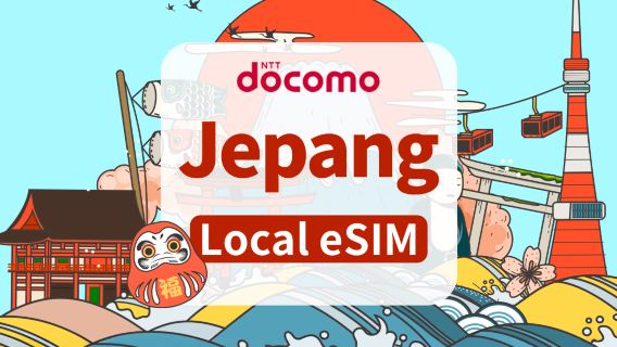 eSIM 4G Docomo Jepang | Paket Harian/Paket Total | 1-30 Hari | Penagihan Harian | Kode QR