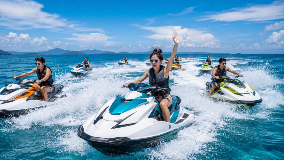 Pattaya uninhabited three-island 1-day tour | Optional sailing boat and jet ski | Snorkeling and fishing with hotel transfer
