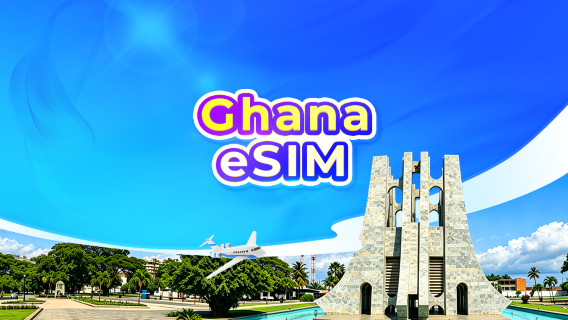 Ghana 4G eSIM | Forfait journalier/Forfait données | Facturation sur 24 heures | QR code