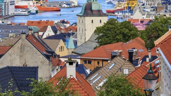 Norway Bergen/Ibu Kota Tujuh Gunung - Menara Tinjau - Rumah Kayu Dongeng - Gereja - Sewaan Peribadi - Pelancongan Santai