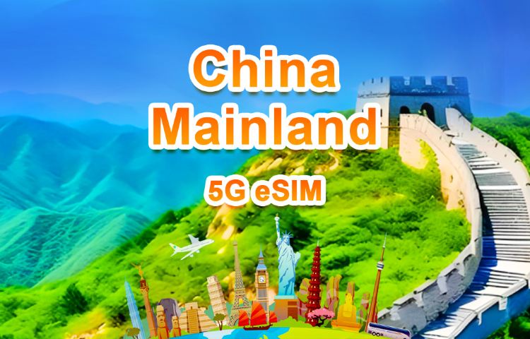 5G/4G eSIM für Festlandchina | Tages-/Gesamtdatenpaket | 500 MB/Tag – 30 GB Gesamtdaten | 1–30 Tage | 24-Stunden-Abrechnung | QR-Code
