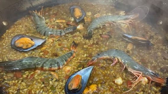 Paella and Burnt Basque Cheesecake