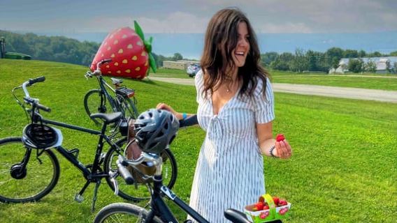 Ciudad de Quebec: Recorrido guiado en bicicleta eléctrica por la isla de Orleans con degustaciones