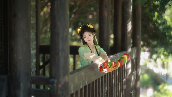 深セン甘坑客家小鎮Tripメモリー【衣装レンタル+古代風メイク体験+オプションで撮影付き+多彩な衣装から選択可能】