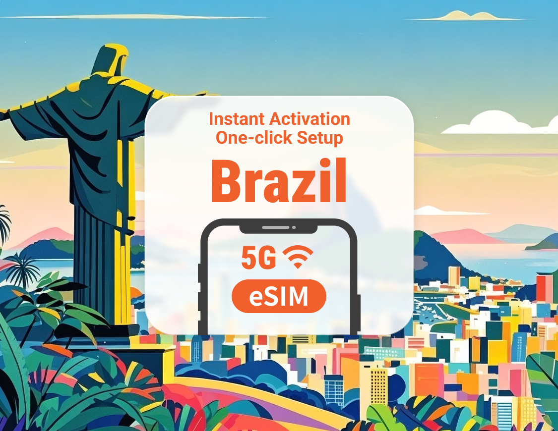 Brazil 5G eSIM | Supports ChatGPT & TikTok | 1–30 Days | Instant QR