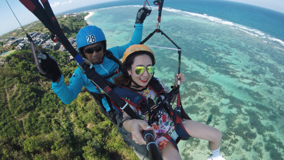 Paragliding Experience in Bali with Optional Pickup|Optional base|Complimentary video recording