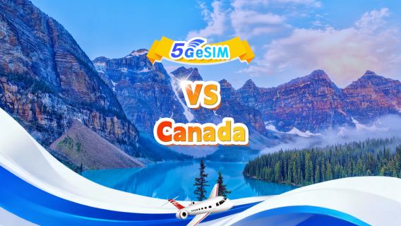 VS, Canada 5G eSIM | Dagelijks pakket/Totaal pakket | 1-30 dagen | QR-code