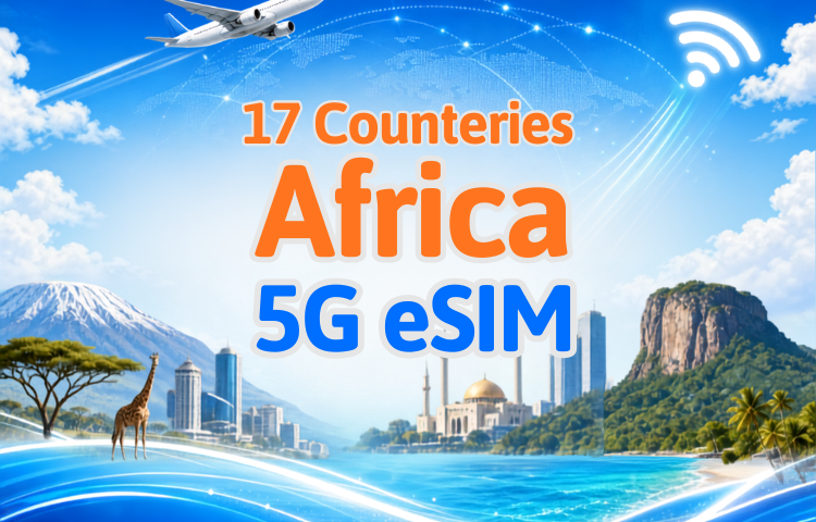 17 African Countries | 5G/4G eSIM | Supports Google Maps, TikTok & ChatGPT | Daily Data Plans / Total Data Plans | 24-Hour Billing | 1–30 Days | QR Code