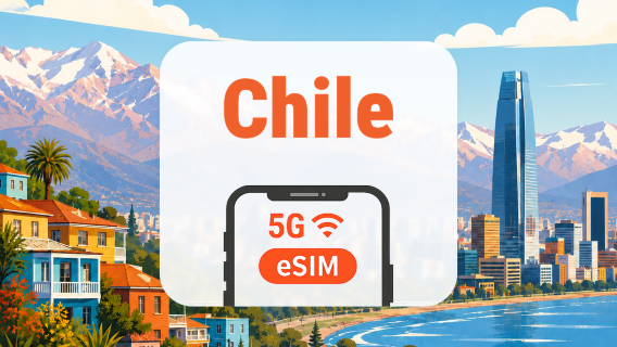 Chili 5G eSIM | Double Réseau • IA & TikTok | 1–30 Jours | Code QR