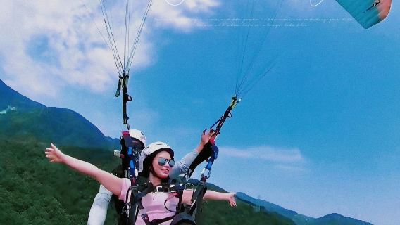台州瓊台滑翔飛行營地滑翔傘飛行體驗【瀑布飛行觀光全程GoPro·攝影· 贈送飛行影片· 教練一帶一】