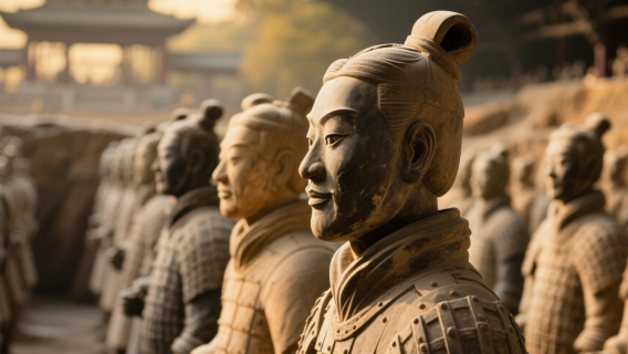 西安 秦始皇兵馬俑博物館+秦始皇帝陵博物院・麗山園+陶俑制作ワンデーツアー 9人乗り 中国語/英語/韓国語/日本語ガイド