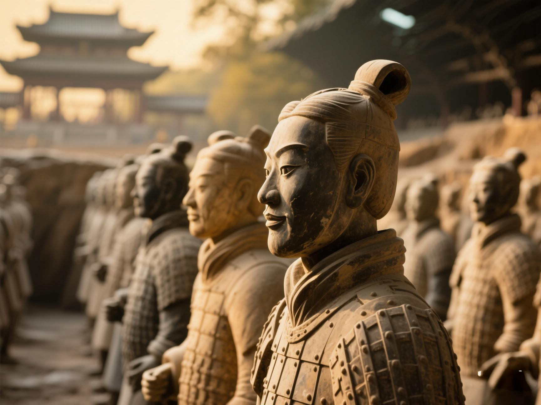 Xi'an 1-day tour: Emperor Qinshihuang's Mausoleum Site Museum + Lishan Garden + Terracotta Figure Making with 9-seat vehicle and Chinese/English/Korean/Japanese guide
