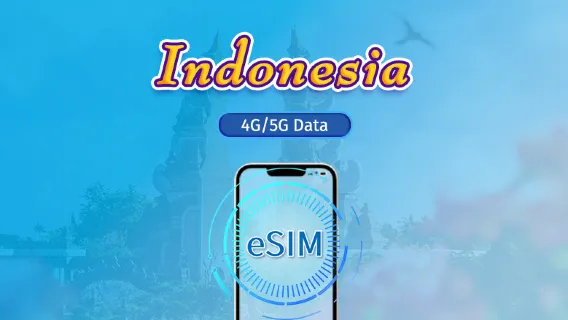 인도네시아 | 5G/4G eSIM | 일일권 / 총 패키지 | 24시간 단위 과금 | 1~30일 | QR 코드