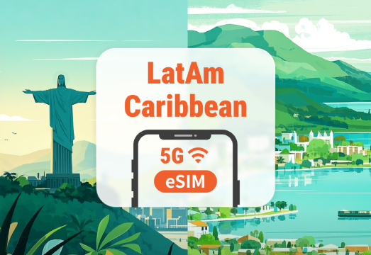 Central America & Caribbean 13 Destinations eSIM | Costa Rica, Peru & More | Full AI & TikTok Access | 1-30 Days | Instant QR