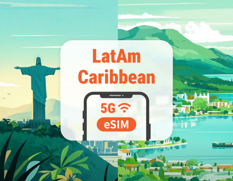 Central America & Caribbean 13 Destinations eSIM | Costa Rica, Peru & More | 1–30 Days | Instant QR