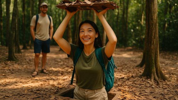 Cu Chi Tunnels Day Tour dengan Chartered Car | Lawatan Berpandu | Pemindahan Termasuk | Sejarah Perang Vietnam