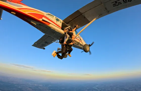 【藍色氣流】四川成都崇州高空攝像雙人跳傘