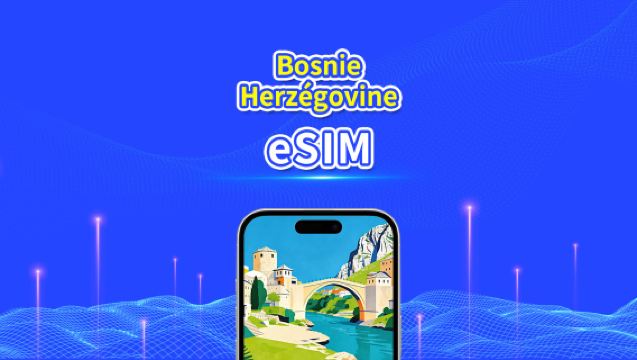 eSIM de Bosnie-Herzégovine | 4G | Forfait de données quotidien/total | 1-30 jours | Facturation 24h/24 | code QR