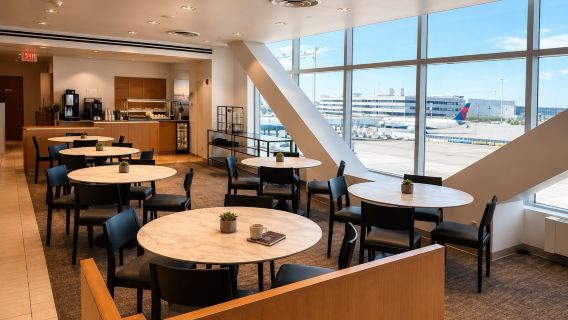 Voucher para o Lounge VIP no Aeroporto Internacional John F. Kennedy (JFK) de Nova York / Lounge VIP do Aeroporto JFK | Partida/Espera/Conexão/Descanso/Refeições