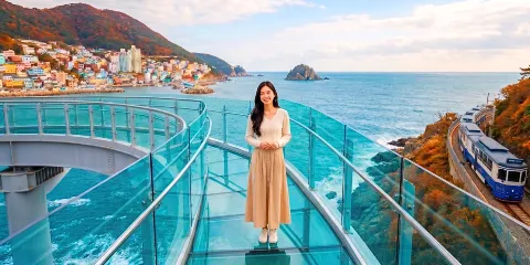 韓國釜山|海東龍宮寺+BUSAN X the SKY+冬柏島+廣安大橋 半日遊|獨立包車・享酒店接送|釜山出發・專業中英導遊隨行