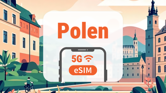 Polen Plus 5G eSIM | Lokalt nätverk • Alla AI & TikTok | 1–30 dagar | QR-kod