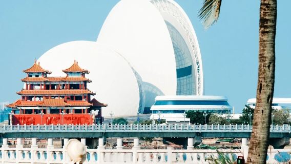 Passeio de um dia em Zhuhai + Subida na Ponte Hong Kong-Zhuhai-Macau + Novo Jardim Yuanmingyuan + Concha do Sol e Lua + Estátua da Mulher Pescadora + Baía de Xianglu