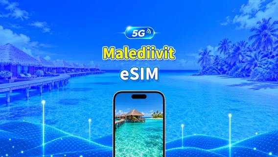 Malediivit 4G/5G eSIM | Päivittäinen/kokonaisdatapaketti | 1–30 päivää | 24 tunnin laskutus | QR-koodi