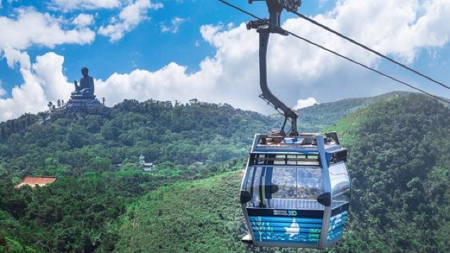 Ngong Ping 360 Round-Trip Cable Car Admission Ticket (Priority Boarding) + One-Way City Transfer