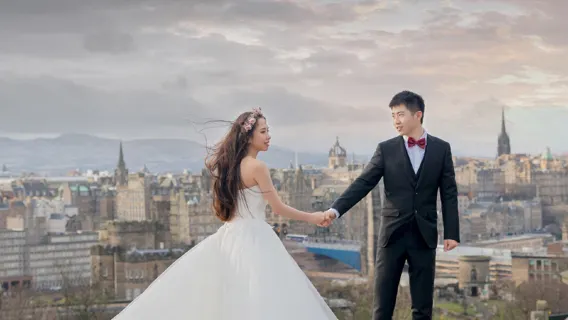 Reportaje fotográfico en Edimburgo, Reino Unido[Paquete de fotografía de boda con fotógrafo en Edimburgo, York y Manchester, Reino Unido, para sesiones de fotos, reportajes y seguimiento fotográfico]