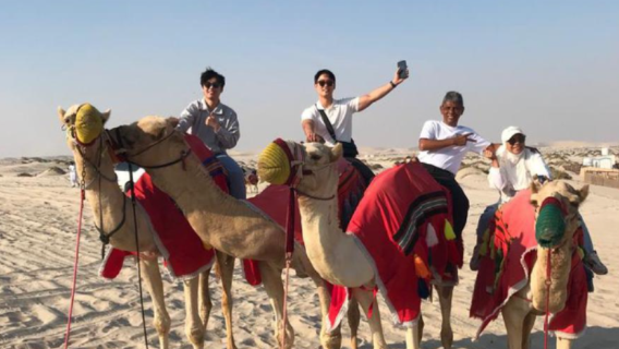 Doha, Qatar - Desert Adventure and Inland Sea Tour (Camel Riding Experience + Dune Bashing + Sandboarding)