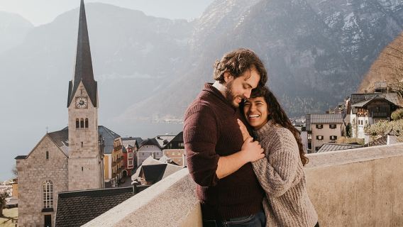 Hallstatt, Austria Trip Moments[Hallstatt, Austria wedding photography couple portrait shoot with professional photographer]