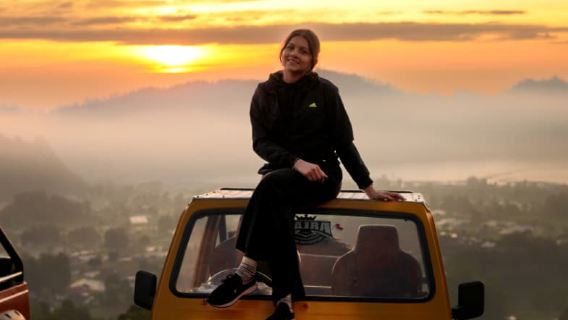 Avventura in Jeep all'alba sul Monte Batur, tutto in uno