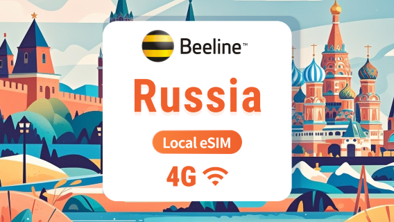 Russia Beeline eSIM | Local Network, Roaming-Free | 7/10/15 Days | Instant QR