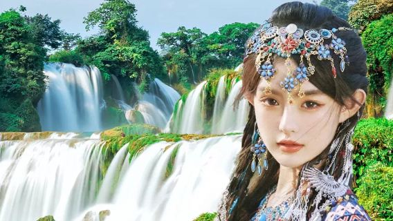 Lawatan sehari ke Air Terjun Detian + Rakit Buluh Mingshi dengan sewaan peribadi/kongsi kenderaan: Pengangkutan dari Nanning/Chongzuo + percuma bas ulang-alik