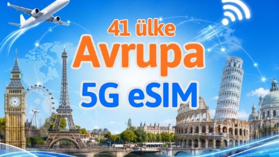 Avrupa (41 ülke) | 5G/4G eSIM | Tiotok & ChatGPT Desteği | Günlük Paket/Veri Paketi | Doğal Gün Faturalandırma | 1-90 Gün | QR Kodu