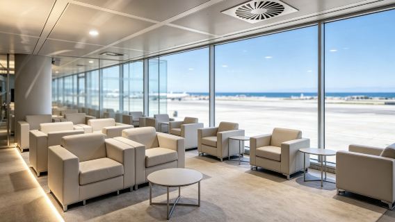 VIP lounge at ALC Alicante-Elche Airport in Spain (VIP waiting/transfer/rest/dining)