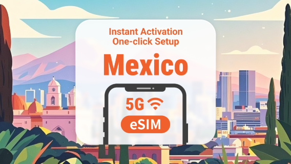 Mexico 5G eSIM | Ondersteunt ChatGPT & TikTok | 1–30 dagen | Directe QR-code